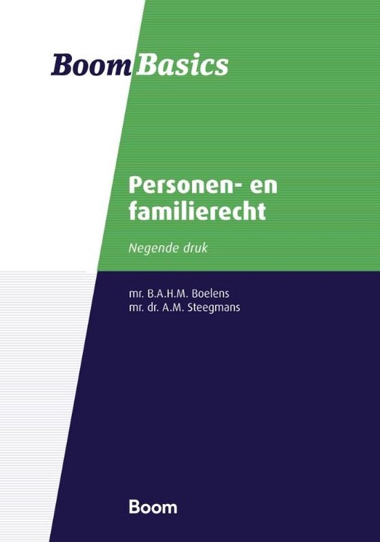 Boom Basics - Personen- en Familierecht - cover