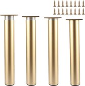 Gouden meubelpoten 15 cm verstelbaar - metalen poten - tafelpoot ...