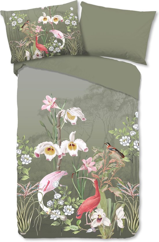 NATTHÄGER dekbedovertrek en kussensloop, veelkleurig/jungle, 150x200/50x60 cm - België