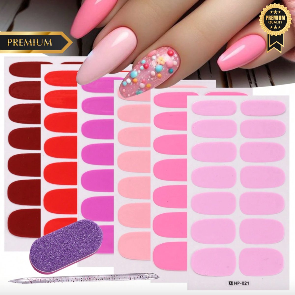 Goedkoopste GUAPÀ® Nail wraps Nagelstickers 6 vellen | Roze Tinten | Nail Art | Nagel Folie | Diverse kleuren Nail Wrap | Nagellakstrips | 6 Vellen Nagelstickers | Plaknagels | 6 Pcs Nail Wrap Stickers Roze Tinten