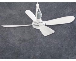 Mini-plafondventilator met mobiel ophangsysteem en aan/uit-schakelaar - diameter 40 cm