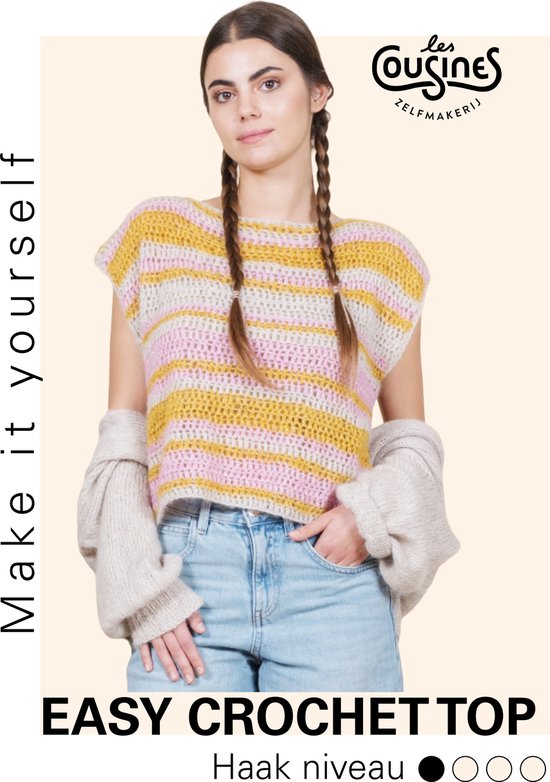 All-in Haakpakket beginners -Easy Crochet top-Alpaca/wol/katoen