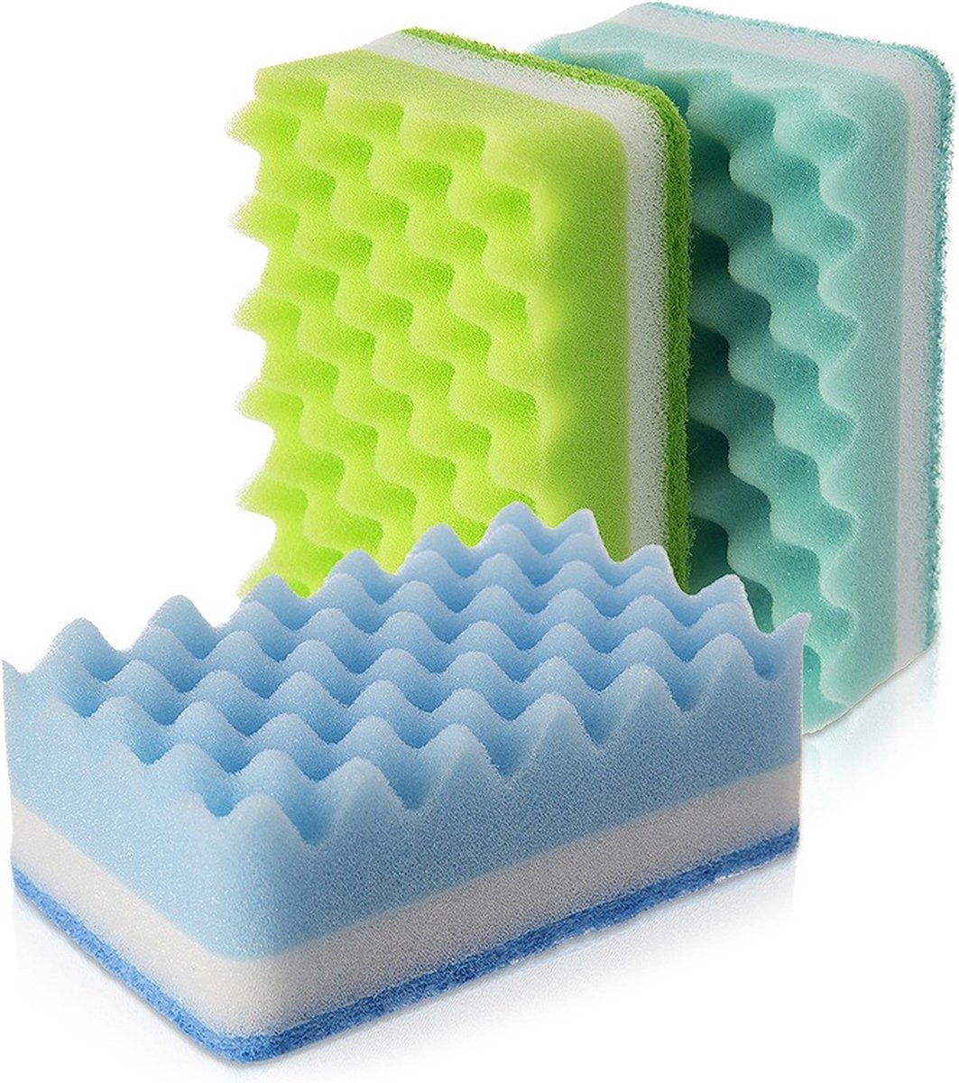 Goedkoopste Schuurspons 3 stuks - Scrub Spons - Schuursponsjes - Schuursponzen - Sponzen