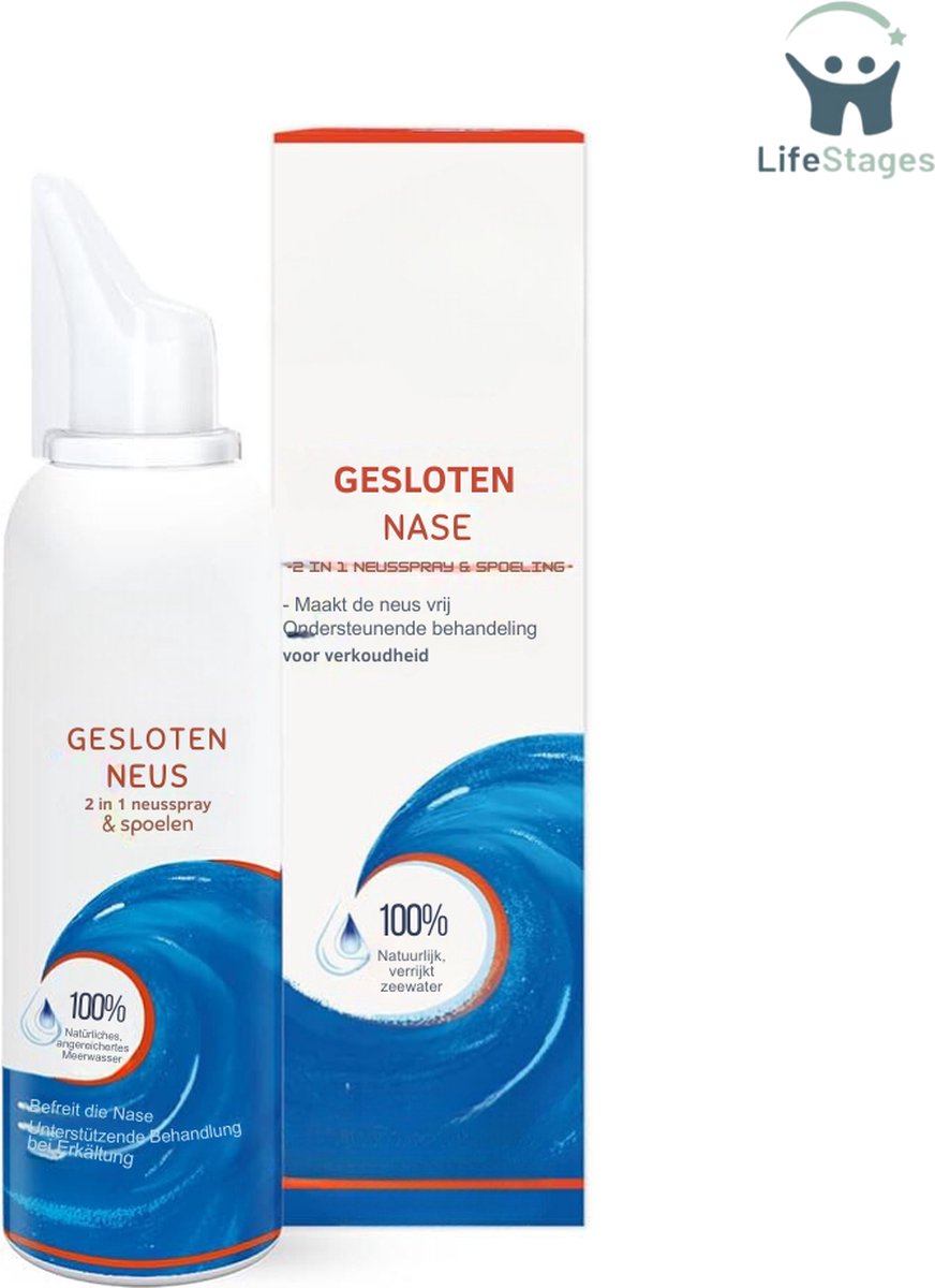 Goedkoopste LifeStages - Neusspray - Natuurlijk Zeewater - 2 In 1 Spray En Conditioner - Geschikt Voor Volwassenen En Kinderen