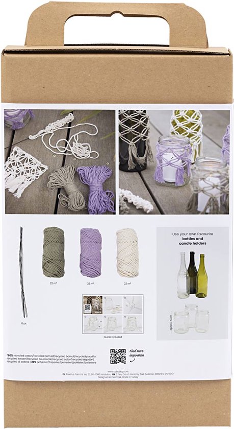 CC Hobbyset Macramé Glasdecoratie