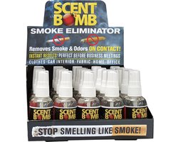 Scent Bomb Spray Bottle Smoke Eliminator - Luchtverfrisser Display - 20 stuks x 60 ml.