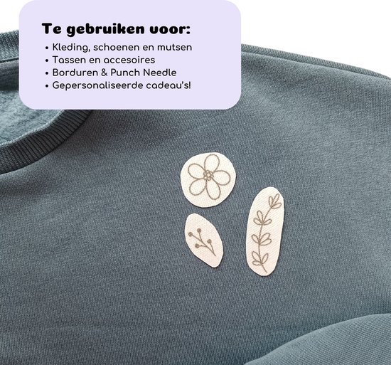 4-Vel Borduurpatronen, Wateroplosbaar Handnaaistabilisatoren Stick en Stitch Borduurstabilisatoren met Dierenpatronen voor Beginners met Handnaaien