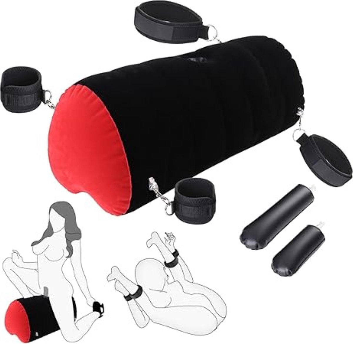 Goedkoopste DD® Sex Stoel - Sex Meubel - Sex Chair - Seks Bondage Set - 30x30x60cm - Zwart