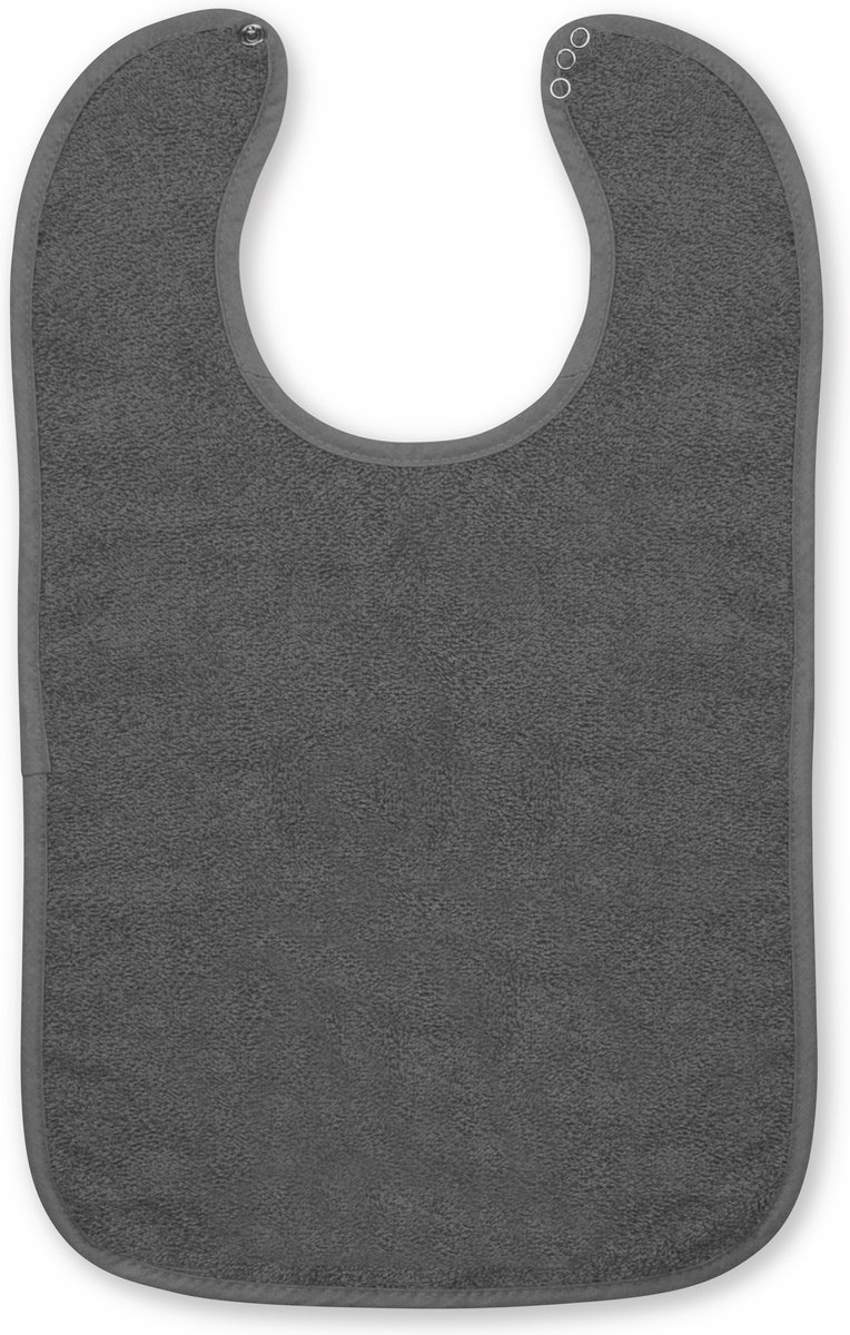 Goedkoopste Slab badstof met drukkers extra groot 30x50 antraciet 6 stuks Mingle Moose.