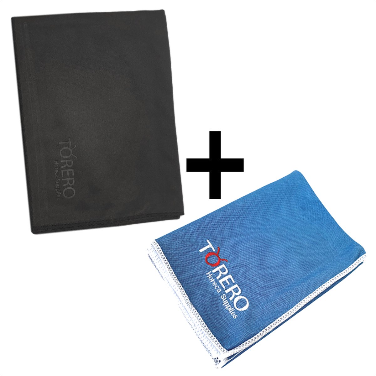Goedkoopste Torero Horeca Nanovezel Doeken - Theedoeken & Glasdoek - Blauw Zwart - 70x50 cm