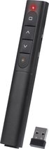 Nuvance Presentatie Klikker - Draadloze Presenter voor Presentatie - Usb - Pointer - Afstandsbediening met Laser - Zwart