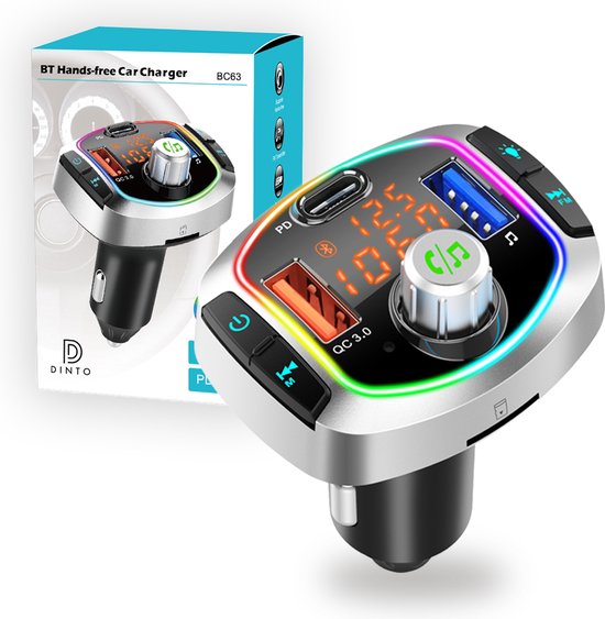 DINTO Bluetooth FM transmitter BC63 – autolader – receiver