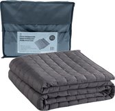 Comfeur Verzwaringsdeken 7 kg 150 x 210 cm - Weighted Blanket - Zwaartedeken - Verzwaarde Deken - Gewichtsdeken - 4 Seizoenen - Glass-Drukverdeling - Extra Lang - Grijs