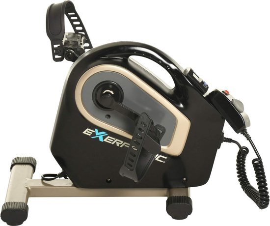 Foto: Exerpeutic gemotoriseerde hometrainer voor onder het bureau 2000 m elektrische hometrainer voor benen en armen fitnessapparatuur voor thuisgebruik werken op afstand kantooraccessoires zwart