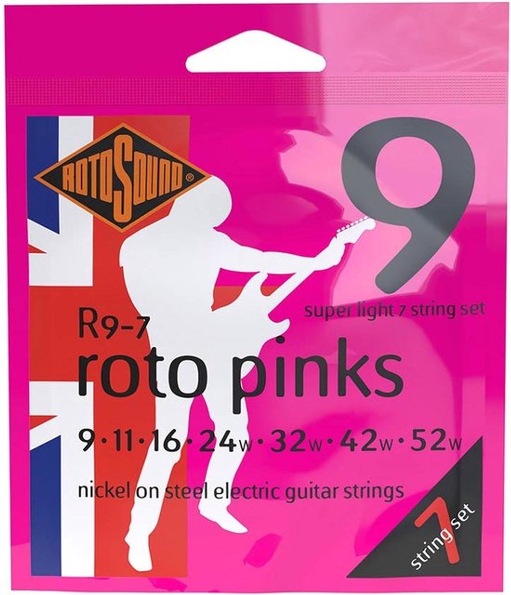 Rotosound R9-7 Roto Pinks 009 7 snarige Snarenset elektrisch