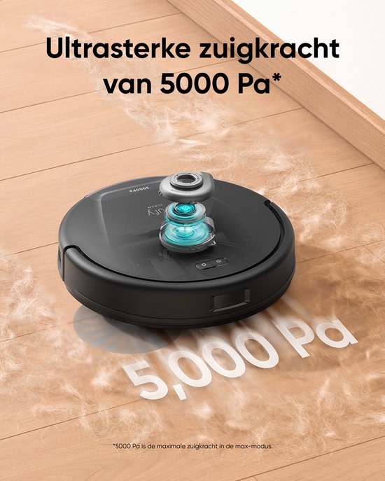 eufy Clean L60 Hybrid Robotstofzuiger met dweilfunctie - Robot Vacuum - 5.000Pa Zuigkracht - Bestuurbaar via smartphone