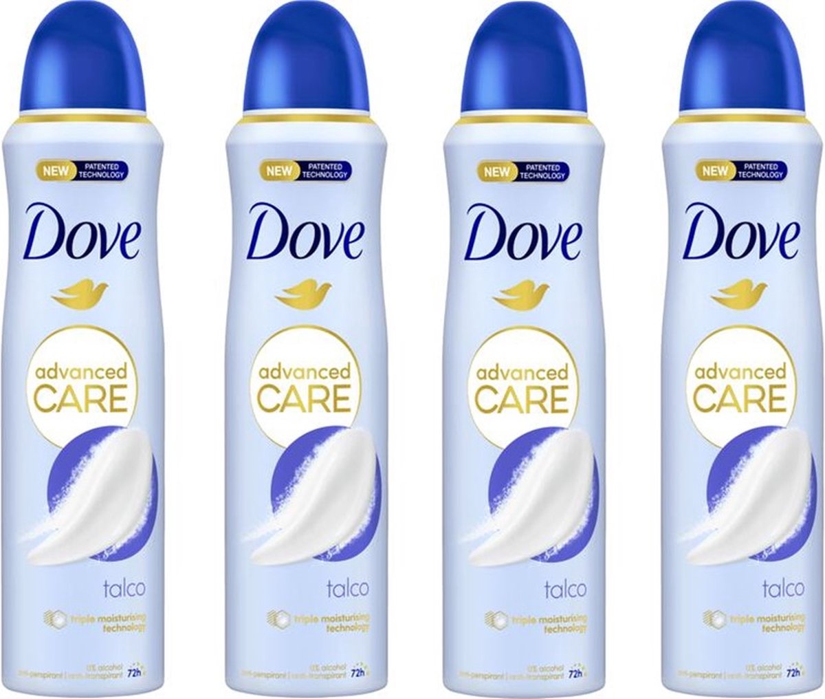 Goedkoopste Dove Deo Spray Talco - 4 x 150 ml