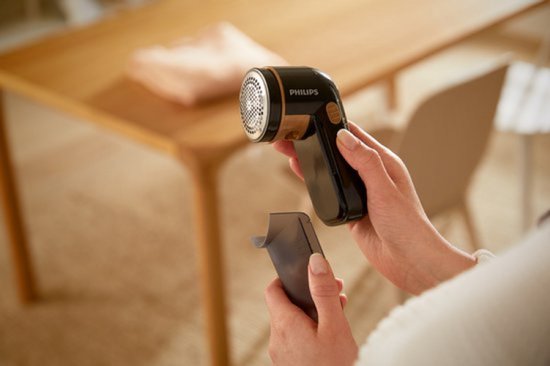 Philips GC026/80 - Pluizenverwijderaar - Kledingontpluizer - Ontpiller met 3 Groottes - Zwart / Koper