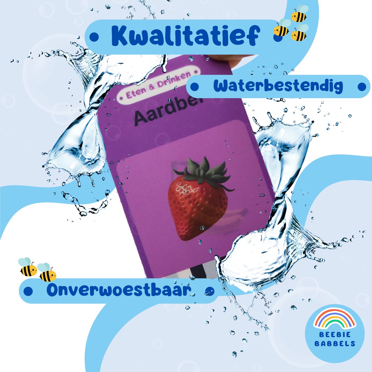 Beebie Babbels - De Taalbuddy - Blauwe Variant - Woordjes Leren - Het Spel om Nederlandse Woordjes te Leren - Educatief Speelgoed - Leer Nederlands - Montessori Speelgoed - Taalontwikkeling - Cognitieve Vaardigheden - Pratende Flitskaarten — afbeelding 14