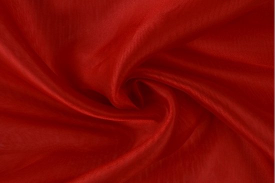 Tissu Organza - Rouge - 1 mètre - Par mètre - 150cm de large