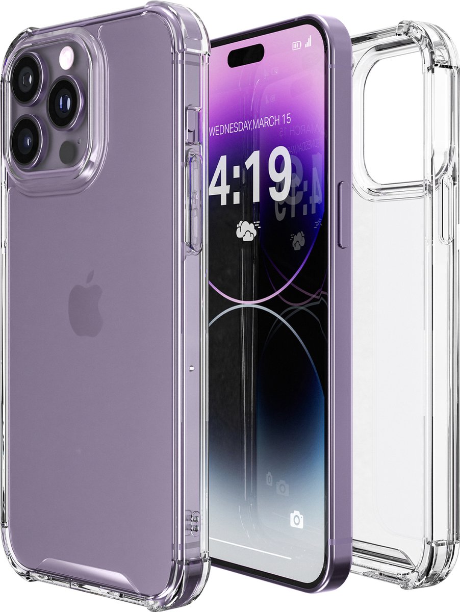 iTech Hoesje geschikt voor iPhone 14 Pro Transparant shock proof cover hoes case