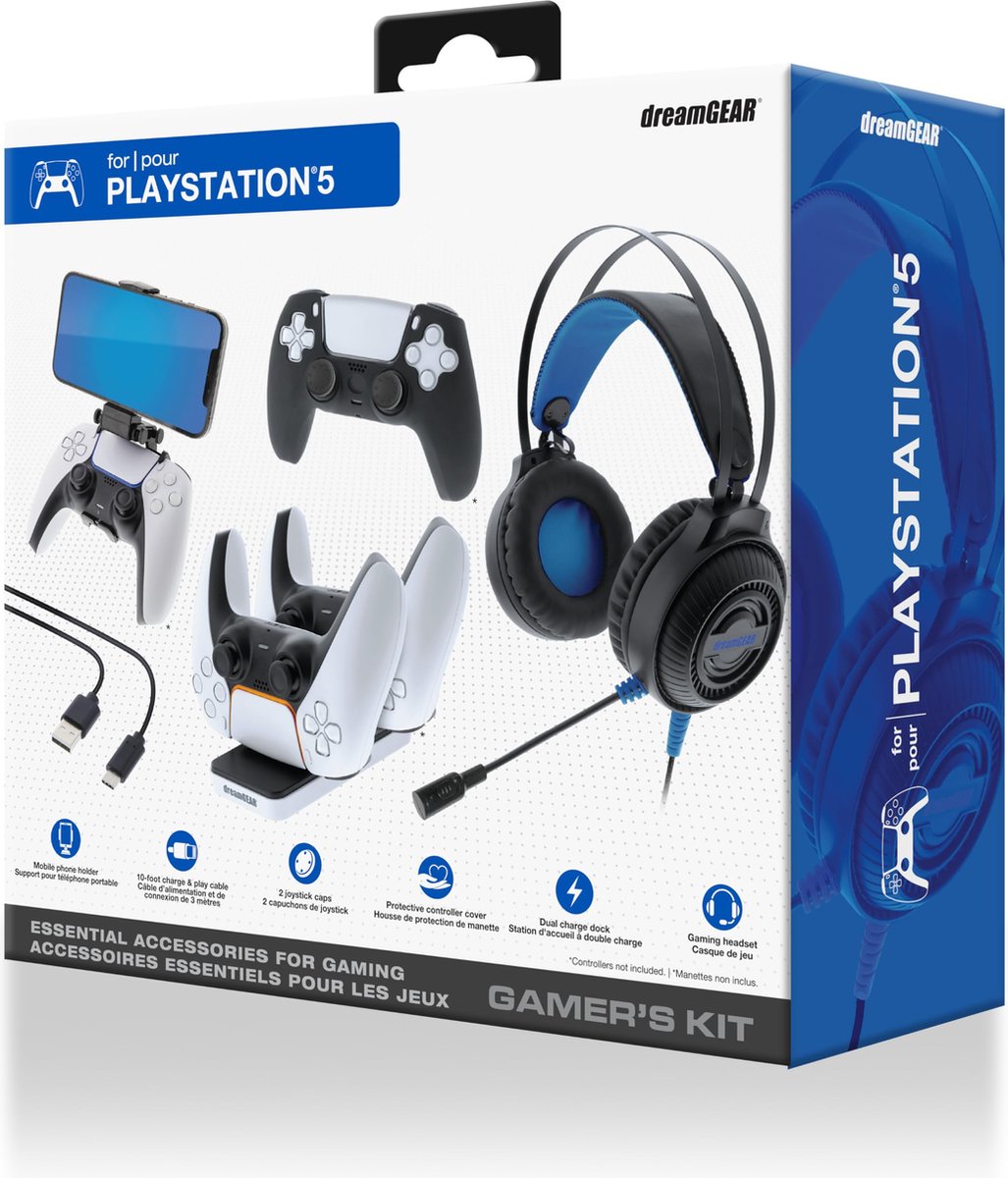 dreamGEAR DRGDGPS5-7401 game controller Wit Bluetooth Gamepad PlayStation 5