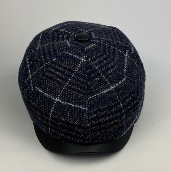 Karnas Premium geruite winter flatcap voor heren
