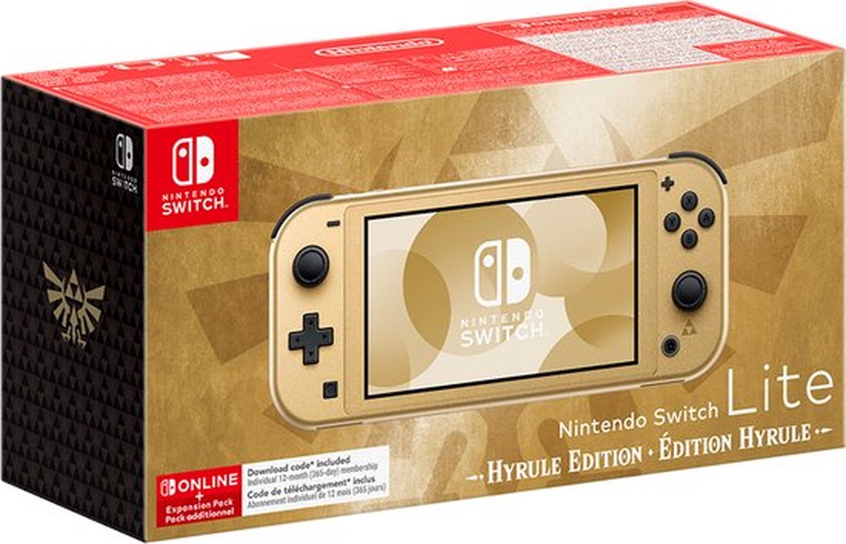 Nintendo Switch Lite - Hyrule Edition - Hylian Crest - 12 maanden Nintendo  Switch | bol