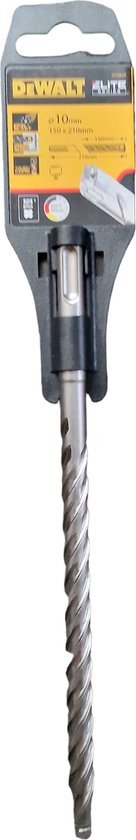 DeWalt SDS-plus boor met 4 snijders, 10x210mm, in verpakking.