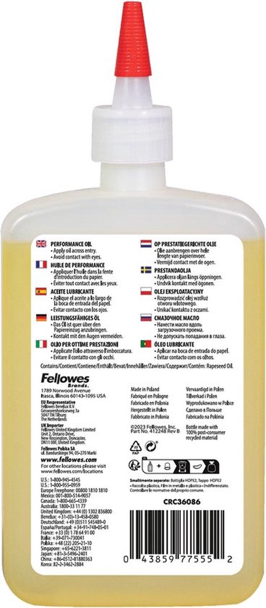 Fellowes Onderhoudsolie 355ml thumbnail 5