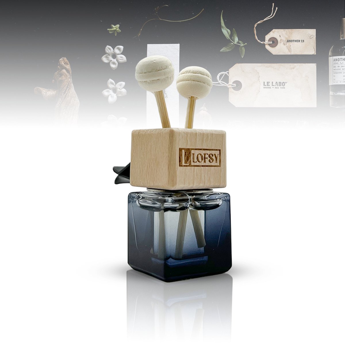 Goedkoopste Lofsy Le Sant no. 33 autoparfum - Auto parfum - Inspired Collection - Geïnspireerd door Santal 33 - Autogeur - Auto verfrisser - Auto accessoires - Donkere fles