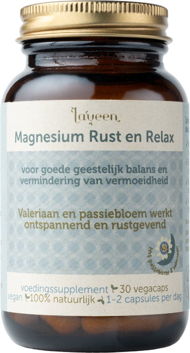 Goedkoopste Magnesium Rust & Relax | Magnesium, Vitamine B Complex | 100 natuurlijk | 30 capsules
