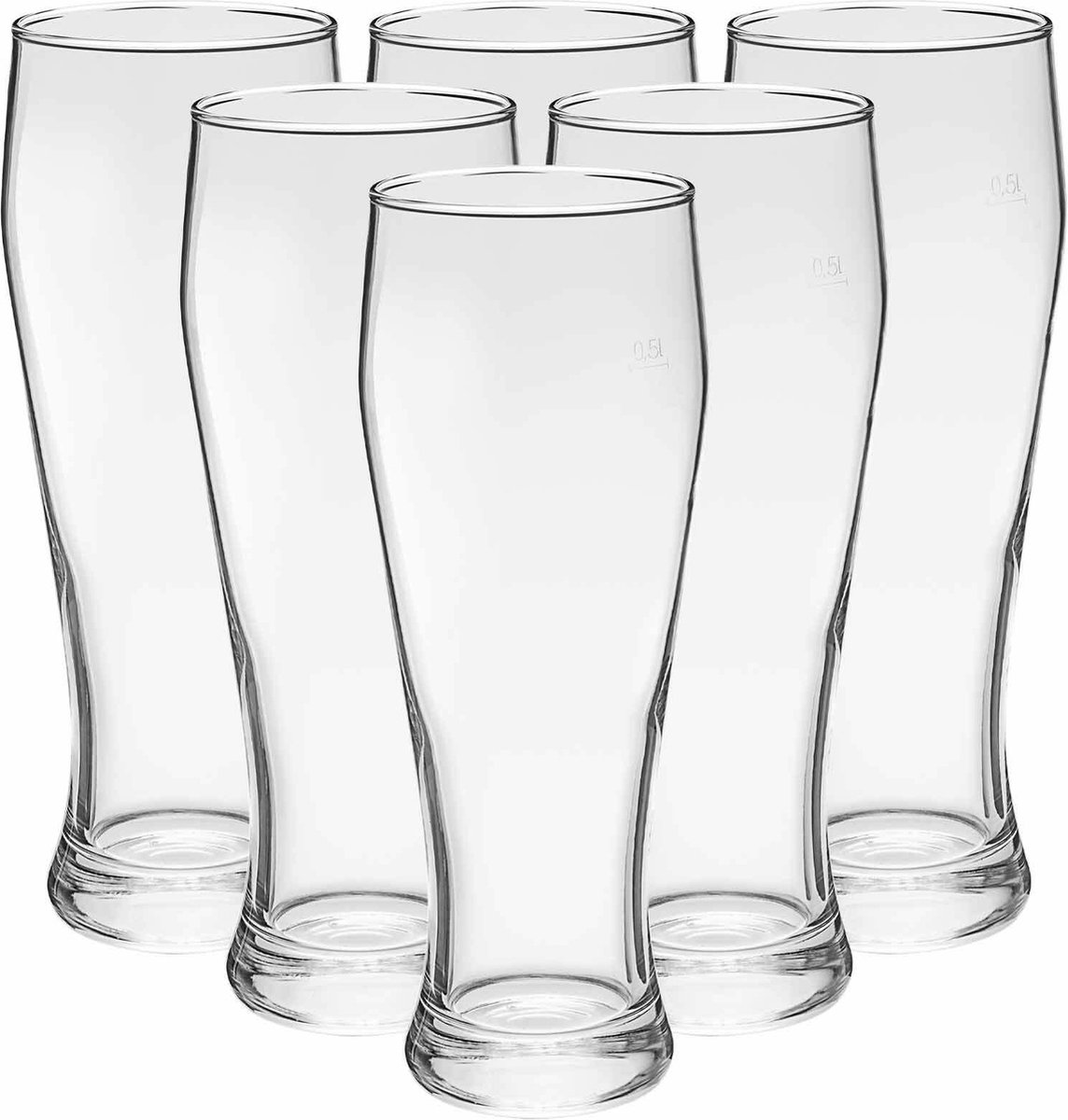 Weizenbiergläser (geeicht) Bavaria 0,5 l Set van 6