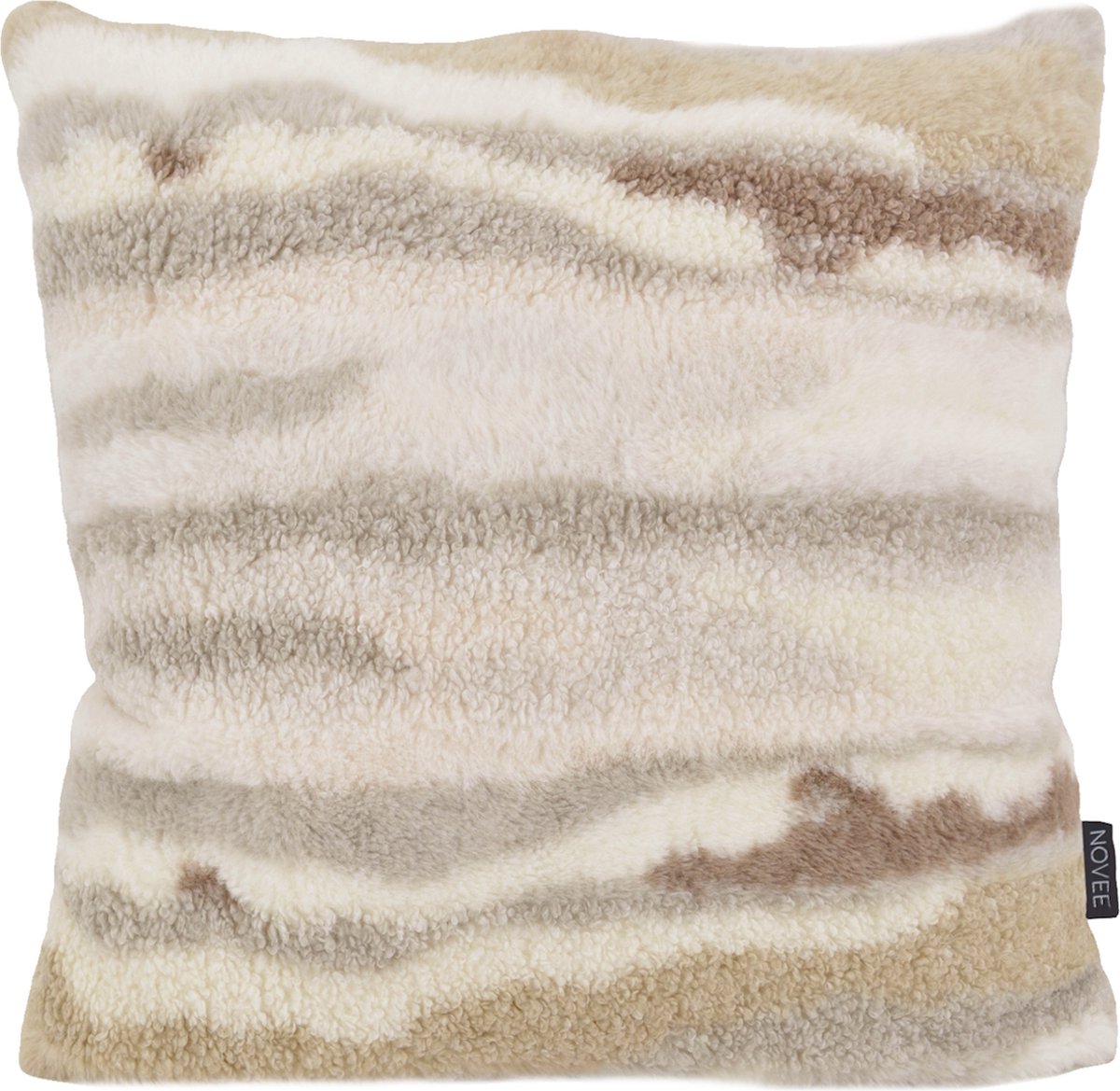NOVÉE Mare Plush Beige Kussenhoes | 45 x 45 cm | Teddy / Boucle / Polyester