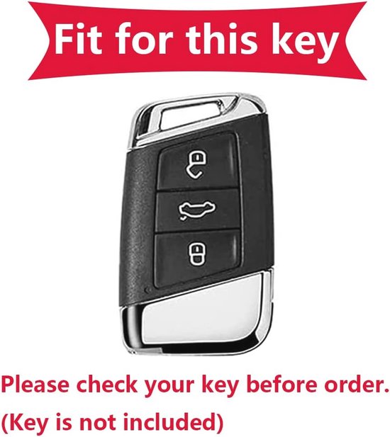 KUNIO Autoschlüssel Hülle Passt für VW Magotan Golf 7 MK7 Jetta Arteon Atlas Passat B8 Skoda