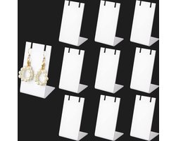 Acryl Oorbel Stand 10 stks - Witte Sieraden Display en Organizer