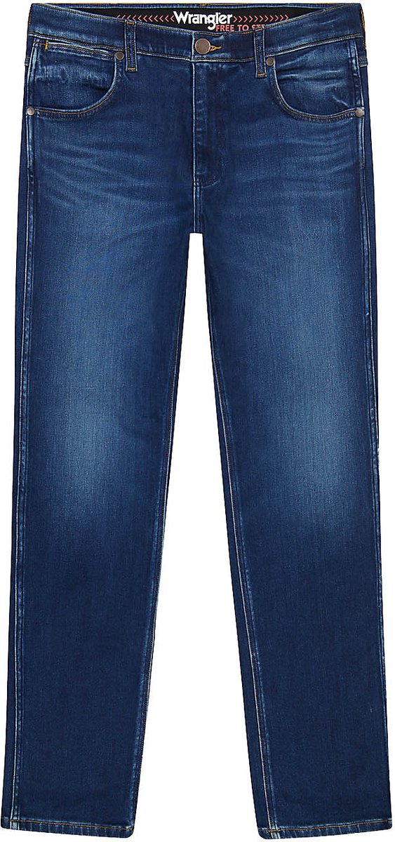 WRANGLER GREENSBORO BLUE JAM REGULAR STRAIGHT JEANS-HEREN