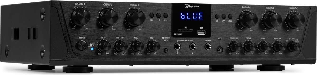 Geluidsinstallatie met Bluetooth - PV260BT 6-zone versterker audio + 12 BGO30 witte 3'' speakers thumbnail 4