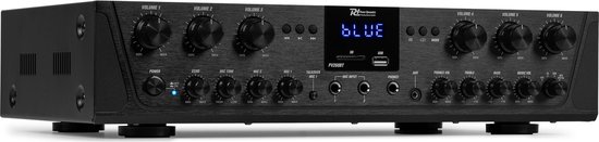 Geluidsinstallatie met Bluetooth - PV260BT 6-zone versterker audio + 12 BGO30 witte 3'' speakers van Power Dynamics — afbeelding 4