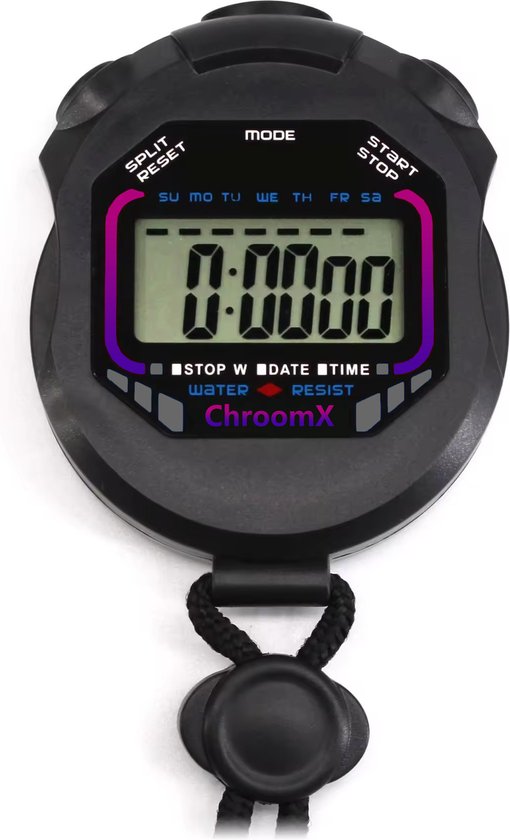 Stopwatch | Hardlopen | Sport | Water Bestendig | Timer | Zwart