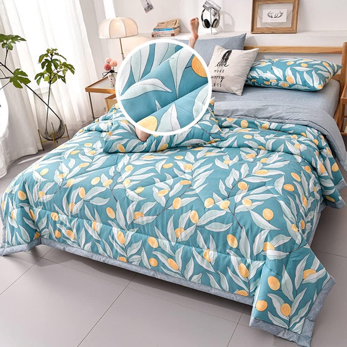 Ibena Nancy Sprei 280x250 cm - Bedsprei wit XXL, lichte deken met doorgestikt patroon : Ibena