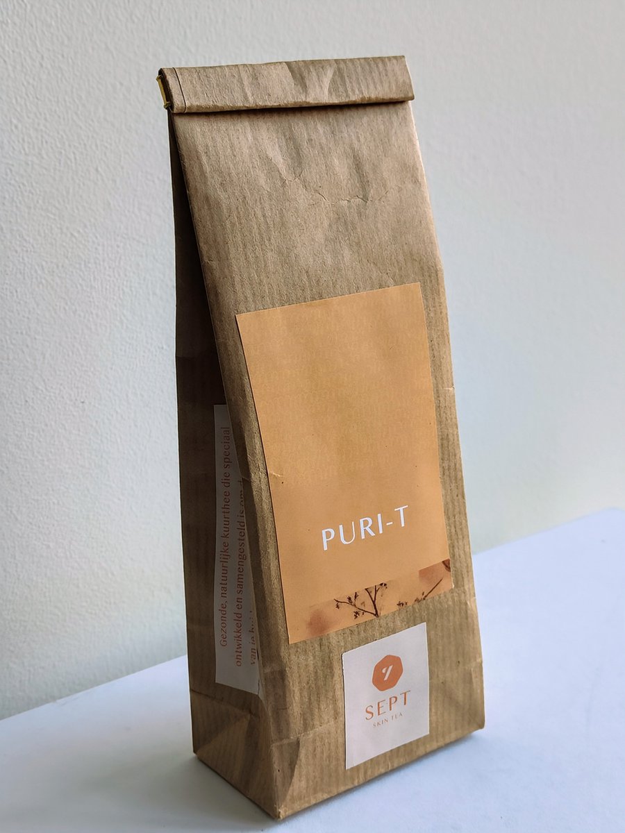 Sept Skin Tea Puri-T (navulverpakking) - rooibos - kruideninfusie - 100 gram - Fenegriek - Goudsbloem - werkt kalmerend bij de aanpak van acne en constitutioneel eczeem