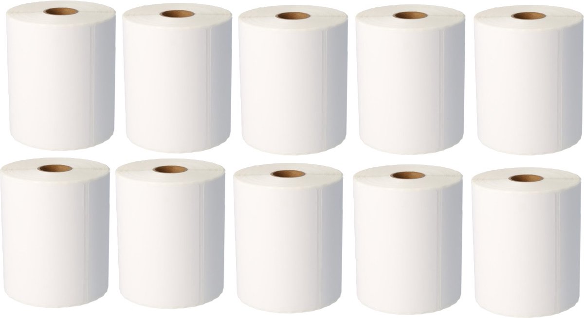 Label Tape Geschikt voor Zebra labels 102 x 210 mm 800264-605 | Wit - 210 Etiketten per Rol - 10 stuks - Geschikt voor: ZD420D GK420D ZT220 ZT230 GK420T ZD220
