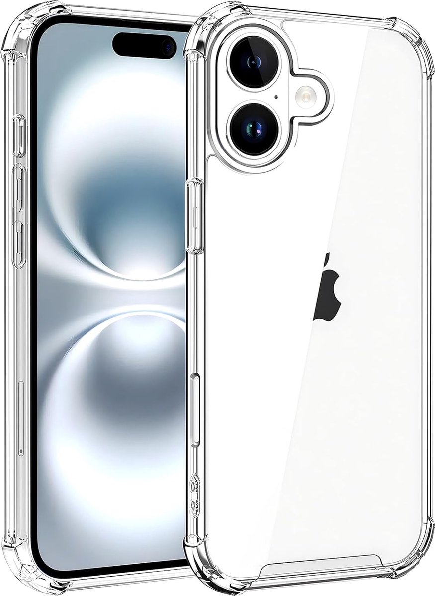 Geschikt voor iPhone 16 Hoesje Transparant Anti-Shock Hoes met Hoekbumpers - Epicmobile