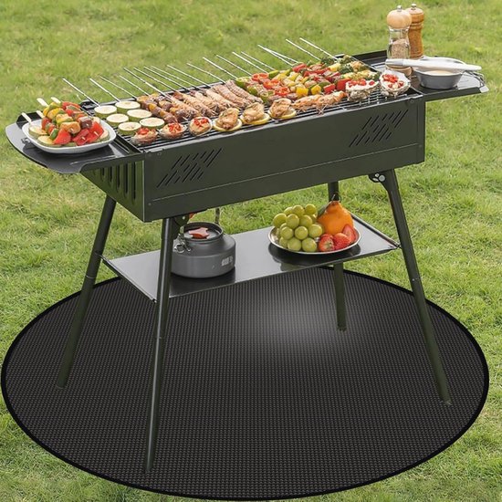 Relaxdays barbecue vloermat, BBQ mat voor buiten, antislip, mag in de wasmachine, B x D: 120 x 80 x 8 cm, antraciet Relaxdays barbecue vloermat, BBQ mat voor buiten, antislip, mag in de wasmachine, B x D: 120 x 80 x 8 cm, antraciet