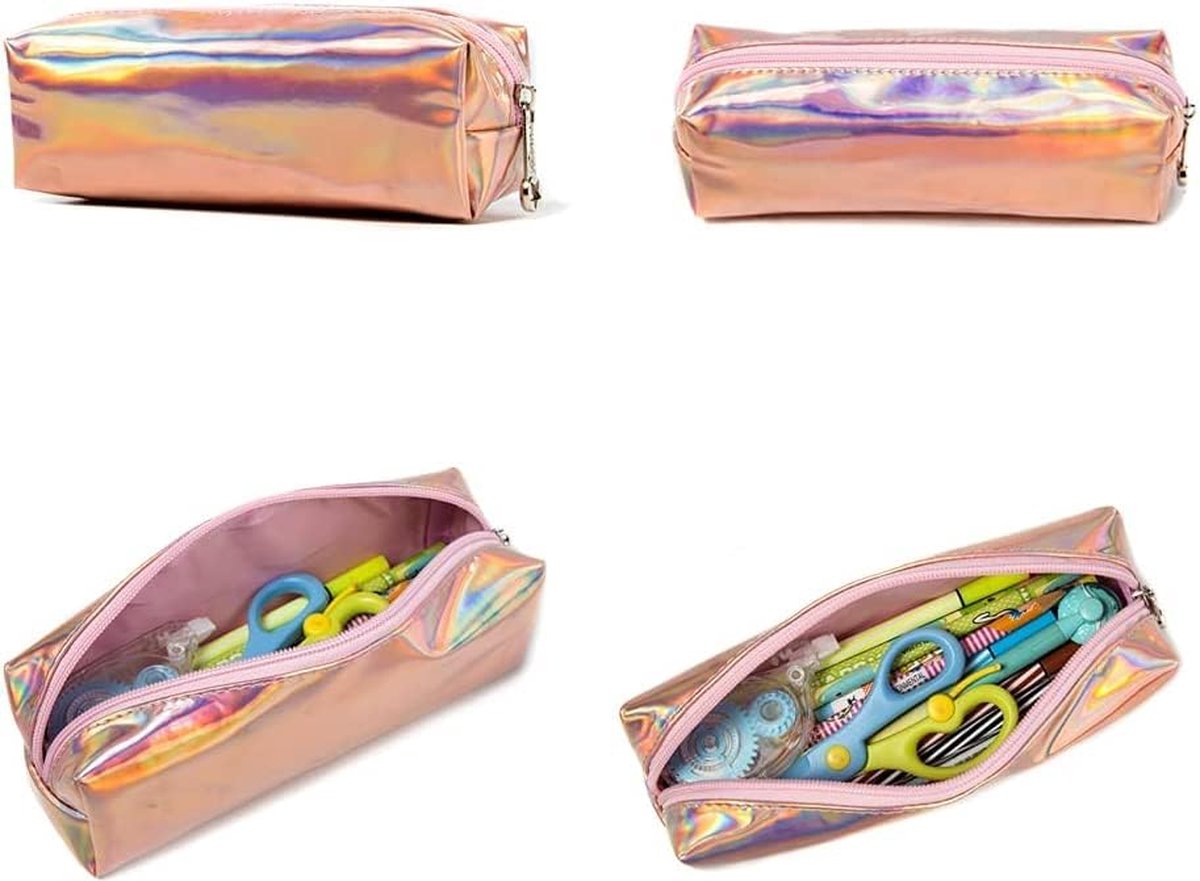 Joya Kids® Mini Oren Schooltas Pailletten | Rugzak Meisje | Muis rugtas | |Mini rugzak | Backpack meisjes | Roze Pailletten en Glitter Tas met Etui | 34 x 24 cm | Groep 1 - 4 | 10 Liter – foto 5