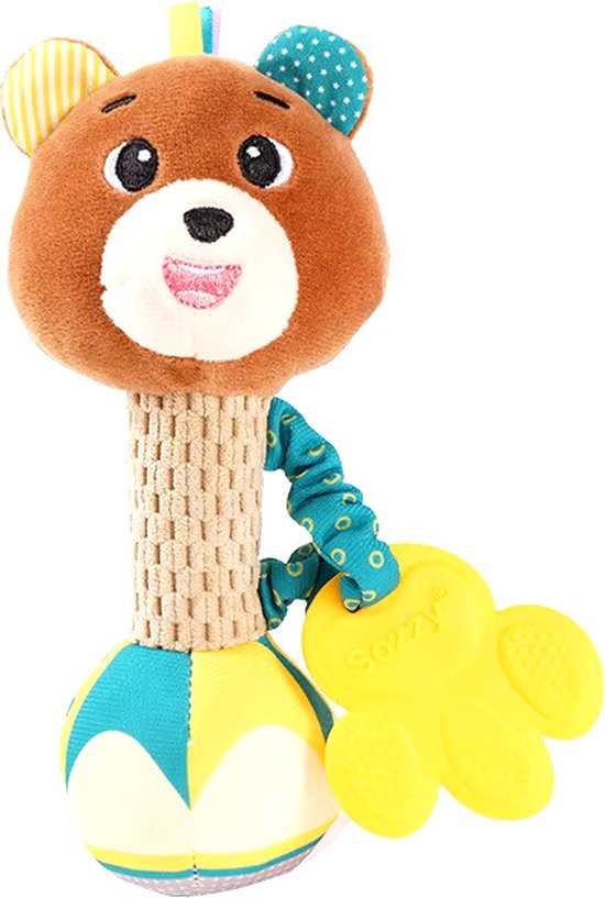 Foto: Small foot houten rammelaar dier set van 2