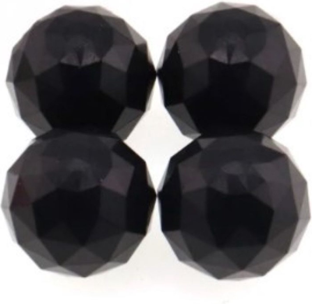 Diamantbal ventieldopjes zwart