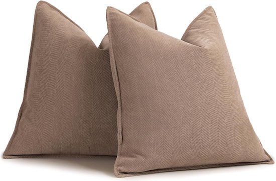 Set de 2 Housses de coussin de Luxe en chenille 40 x 40 cm pour une décoration intérieure élégante