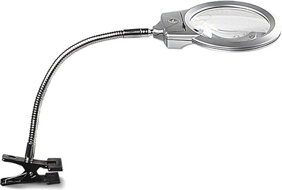 Lampe loupe avec lumière LED et pince, pour projets de lecture, de peinture au diamant et de point de croix
